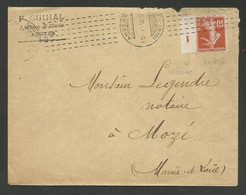 ANGERS / Machine CHAMBON Semeuse Millésime / 1913 - Mechanical Postmarks (Advertisement)