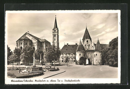 AK Weissenhorn /Schwaben, Marktplatz Mit Oberen Tor Und Stadtpfarrkirche - Weissenhorn