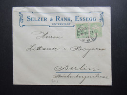 Ungarn / Heute Kroatien 1906 Firmenumschlag Selzer & Rank  Esseg Unterstadt Osijek Nach Berlin Mit Ank. Stempel - Covers & Documents