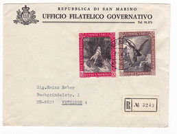 Lettre Recommandée 1968 San Marino San Marin Wetzikon Suisse Ufficio Filatelico Governativo Gustave Doré - Briefe U. Dokumente