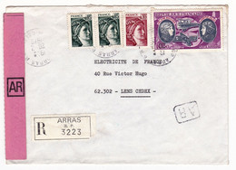 Lettre Recommandée Arras Pas De Calais Poste Aérienne Hélène Boucher Maryse Hilsz - Covers & Documents