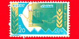 EGITTO - Usato - 1981 - Guerra D'ottobre 1973 Contro Israele - 8° Anniversario - Colomba - 20 - Used Stamps