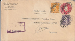 Etats Unis Entier Postal Recommandé Pour L'Allemagne 1923 - 1921-40