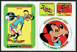 4 Stickers Représentant "DINGO" - Walt DISNEY - Supplément Au "Journal De Mickey". - Autocollants