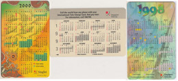 Singapore Old Phonecards Singtel Calendar 1993 1998 2000 (3 Cards) - Singapore