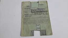 Vierte Reichskleiderkarte LWA Danzig Winkelsdorf Für Mädchen 1943 - 44 Kleiderkarte Karte - 1939-45