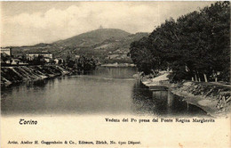 CPA AK TORINO Veduta Del Po Presa Dal Ponte Regina Marg. ITALY (540299) - Fiume Po