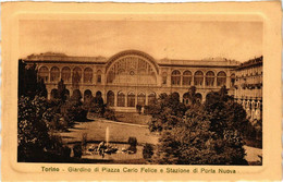 CPA AK TORINO Giardino Di Piazza Carlo Felice E Stazione ITALY (540506) - Parques & Jardines