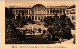 CPA AK TORINO Giardino Di Piazza Carlo Felice E Stazione ITALY (540537) - Parchi & Giardini