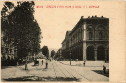 CPA AK TORINO Stazione Porta Nuova E Corso Vitt.Em. ITALY (540716) - Stazione Porta Nuova