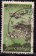 YUGOSLAVIA JUGOSLAVIA 1947 AIR MAIL POSTA AEREA PLANE OVER DUBROVNIK 5d USED USATO OBLITERE' - Luftpost