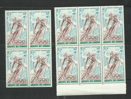 Comores, 1968, 10 X N° 22 Neufs** Skieur Des J.O. De Grenoble, Cote YT 75€ - Inverno1968: Grenoble