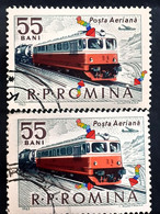 Stamps Errors Romania 1963 # Mi 2162  Trains  With Offset Printed Line - Errors, Freaks & Oddities (EFO)