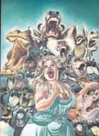 AFFICHETTE FESTIVAL BD St MALO 1990 LIDWINE  Une  "Castafiore" Plantureuse Et Ses Choristes Animaux - Affiches & Offsets