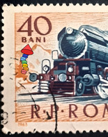 Stamps Errors Romania 1963 # Mi 2161 Trains Locomotives    With Broken Letter " A" Bani - Variétés Et Curiosités