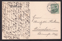 Germany: Picture Postcard, 1908, 1 Stamp, Germania, Cancel & Card Marburg (traces Of Use) - Covers & Documents