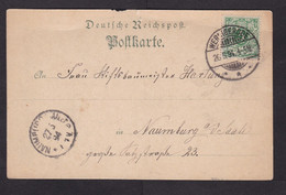 Germany: Picture Postcard, 1894, 1 Stamp, Heraldry, Cancel & Card Wernigerode (damaged!) - Covers & Documents