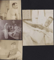 Guerre 14 18 4 Photo Mai 1916 Hôpital Auxiliaire N°30 Trouville Sur Mer France Calvados Blessure Soldat Infirmières - Guerra, Militari