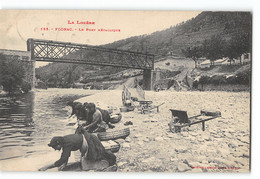 CPA 48 Florac Le Pont Metalliquer Et Les Laveuses - Florac