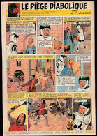 Bandeau Titre De Blake Et Mortimer " Le Piège Diabolique" De 1960 Inédit Dans Les Bandes Dessinées En Albums. - Blake Et Mortimer