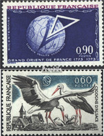 Frankreich 1830,1831 (kompl.Ausg.) Postfrisch 1973 Freimaurer, Naturschutz - Neufs