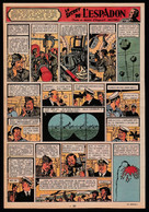 Bandeau Titre De Blake Et Mortimer " Le Secret De L'Espadon 2" De 1949 Inédit Dans Les Bandes Dessinées En Albums. - Blake & Mortimer