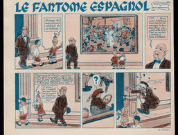 Bandeau Titre De Bob Et Bobette "Le Fantôme Espagnol" De 1948 Inédit Dans Les Bandes Dessinées En Albums. - Suske En Wiske