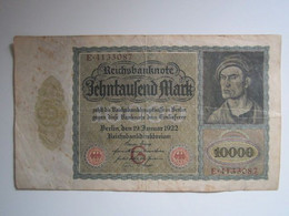 1922 BILLET ALLEMAGNE - GERMANY - Billet De 10000 Mark - 100000 Mark