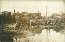 Herrlisheim * Carte Photo * Catastrophe Ferroviaire * Accident Chemin De Fer * Train Locomotive * Photo CHRISTOPH Colmar - Autres & Non Classés