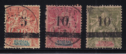 SENEGAL - 1903 - YVERT N° 26+27+29 OBLITERES - COTE 2022 = 180 EUR. - Gebraucht