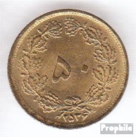 Iran (Persien) KM-Nr. : 1156 2536 Vorzüglich Stahl, Messing Plattiert Vorzüglich 2536 50 Dinars Löwe - Iran