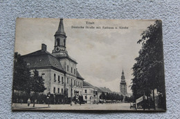 A560, Tilsit, Deutsche Strasse Mit Rathaus U. Kirche, Allemagne - Non Classés