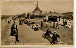 CLWYD - PRESTATYN - THE PROMENADE AND BEACH CAFE - ANIMATED Clw449 - Denbighshire