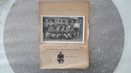 Delcampe - CARTE PHOTO ENCASTRE SUPPORT PAPIER - RC LENS 62 PAS DE CALAIS - EQUIPE FOOT - FOOTBALL - NOMS JOUEURS - Lens