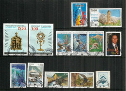 ANDORRA.Année Complète 1997. 13 Timbres Obliteres,1 ère Qualité, Oblitérations Rondes, Timbre Hommage Francois Mitterand - Usados