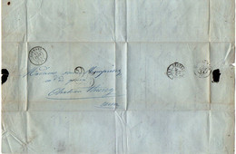 TB 2995 - 1854 - LAC - Lettre Taxée De Mr MARSEILLE Jeune à DORMANS Pour CHÄTEAU THIERRY - 1859-1959 Briefe & Dokumente