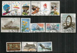 Année Complète 1992. 12 Timbres Obliteres,1 ère Qualité, Oblitérations Rondes, Timbres ALBERTVILLE OLYMPICS - Oblitérés