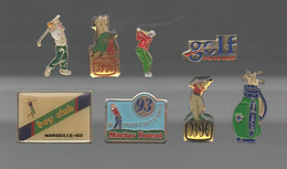 PINS PIN'S SPORT GOLF 825 JOUEUR MARSEILLE AIX MARIUS FERRAT BH  LOT 8 PINS - Golf