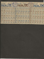 54 TICKETS DE RATIONNEMENTS PAIN JM - ANNEE 1949 - 1939-45