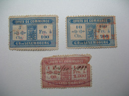 Fiscaux Lot   Stamp Duty  Luxembourg  Effet De Commerce    à Voir - Revenue Stamps