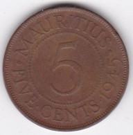 Ile Maurice , 5 Cents 1945 , George VI, KM# 20 - Mauritius