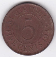 Ile Maurice , 5 Cents 1944 , George VI, KM# 20 - Maurice