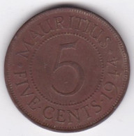 Ile Maurice , 5 Cents 1944 , George VI, KM# 20 - Mauritius