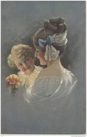 Art. KNOEFEL - Junge Frau  Mit Kind, Mädchen - Jeune Femme (mère) Avec L'enfant, Fillete - Knoefel, Ludwig