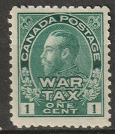 Canada 1915 Sc MR1  War Tax MH* Some Disturbed Gum - Sellos De Impuesto De Guerra