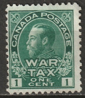 Canada 1915 Sc MR1  War Tax MNG(*) - Sellos De Impuesto De Guerra