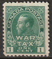 Canada 1915 Sc MR1  War Tax MNG(*) - Tassa Di Guerra