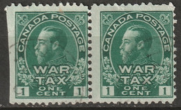 Canada 1915 Sc MR1  War Tax Pair Used - Kriegssteuermarken