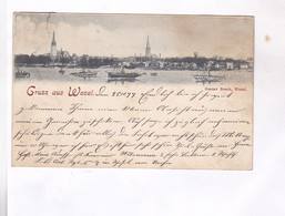 CPA  GRUSS AUS WESEL  En 1899! (voir Timbres) - Wesel