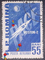 Errors Romania 1961 # Mi 1994 Printed With Horizontal Line Color, Space, Cosmos, Vostok 2 - Abarten Und Kuriositäten